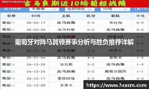 葡萄牙对阵马其顿赛事分析与胜负推荐详解